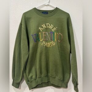 Valentino Olive Green Crewneck Sweater